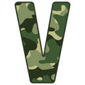 Green Camo Alphabet Fabric Panel 14