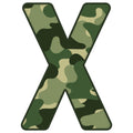 Green Camo Alphabet Fabric Panel 16