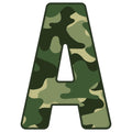 Green Camo Alphabet Fabric Panel 29