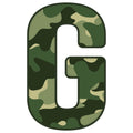 Green Camo Alphabet Fabric Panel 35