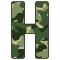 Green Camo Alphabet Fabric Panel 36
