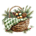 Green Christmas Fabric Panel 7