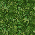 Green Fern & Foliage Blissful Blooms Cotton 43"/44" Fabric Per Yard