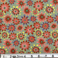 Green Flower Power 45" Wide Cotton Fabric Per Yard