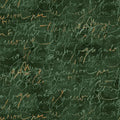Green Fluidity Script Small Cotton 44/45" Fabric Per Yard