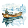 Greenland Landscape Fabric Panel 1