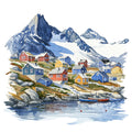 Greenland Landscape Fabric Panel 14
