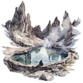 Greenland Landscape Fabric Panel 24