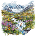 Greenland Landscape Fabric Panel 30