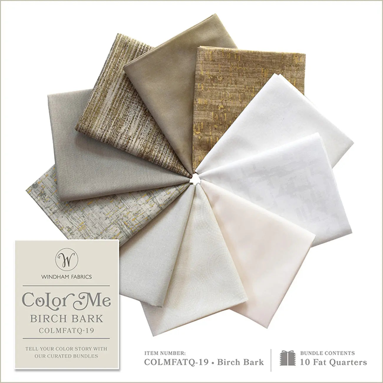 Grounded Color Me Bundles Fat Quarter Bundle, 10pcs/bundle
