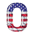 Grunge American Flag Alphabet Fabric Panel 22