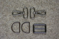 Gunmetal 1-1/4in Wide Bag Strap Hardware  5pc