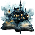 Halloween Books Fabric Panel 13