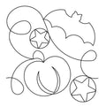 Halloween Digital E2E Pantograph for Quilting