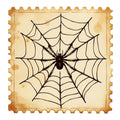 Halloween Postage Stamps Fabric Panel 16