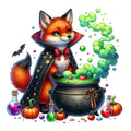Halloween Wonder Animals Fabric Panel 12