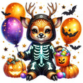 Halloween Wonder Animals Fabric Panel 134