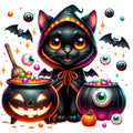 Halloween Wonder Animals Fabric Panel 148