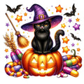 Halloween Wonder Animals Fabric Panel 154
