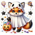 Halloween Wonder Animals Fabric Panel 2