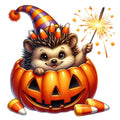 Halloween Wonder Animals Fabric Panel 3