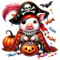 Halloween Wonder Animals Fabric Panel 56