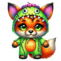 Halloween Wonder Animals Fabric Panel 73