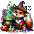 Halloween Wonder Animals Fabric Panel 76