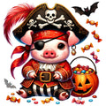 Halloween Wonder Animals Fabric Panel 78