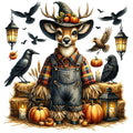 Halloween Wonder Animals Fabric Panel 81