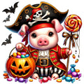 Halloween Wonder Animals Fabric Panel 86