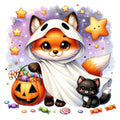 Halloween Wonder Animals Fabric Panel 88