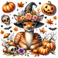 Halloween Wonder Animals Fabric Panel 98