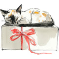 Handdrawn Christmas Cats Fabric Panel 32