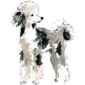 Handdrawn Doodle Dog Fabric Panel 19