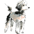 Handdrawn Doodle Dog Fabric Panel 20