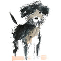 Handdrawn Doodle Dog Fabric Panel 23