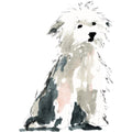 Handdrawn Doodle Dog Fabric Panel 28