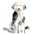 Handdrawn Doodle Dog Fabric Panel 29
