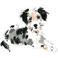 Handdrawn Doodle Dog Fabric Panel 32