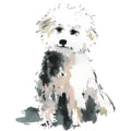 Handdrawn Doodle Dog Fabric Panel 36