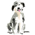 Handdrawn Doodle Dog Fabric Panel 50