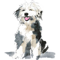 Handdrawn Doodle Dog Fabric Panel 51