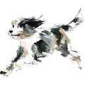 Handdrawn Doodle Dog Fabric Panel 61