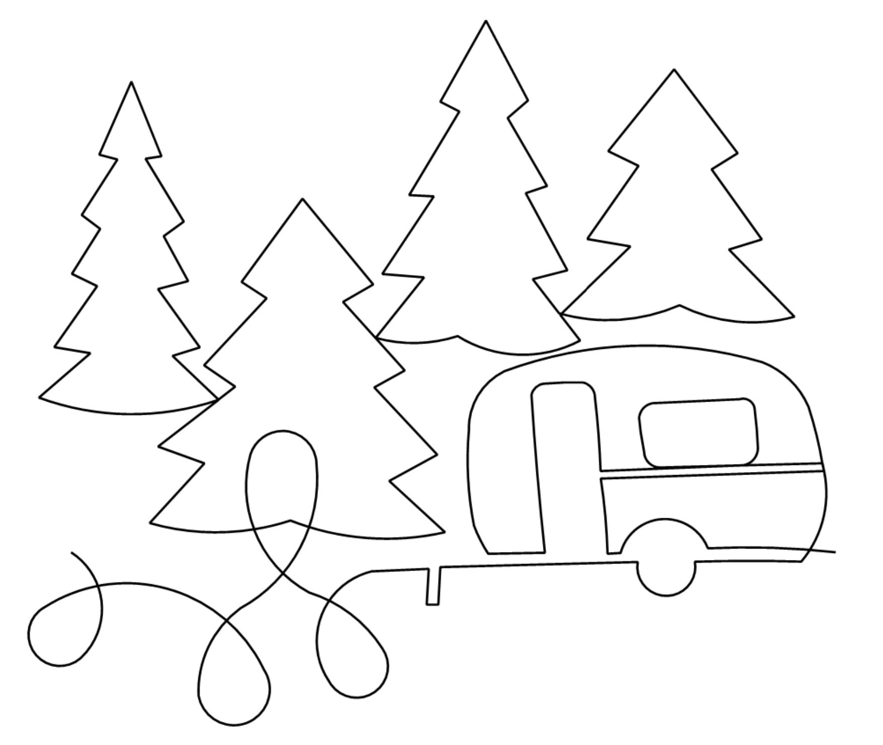 Happy Camper Digital E2E Pantograph for Quilting