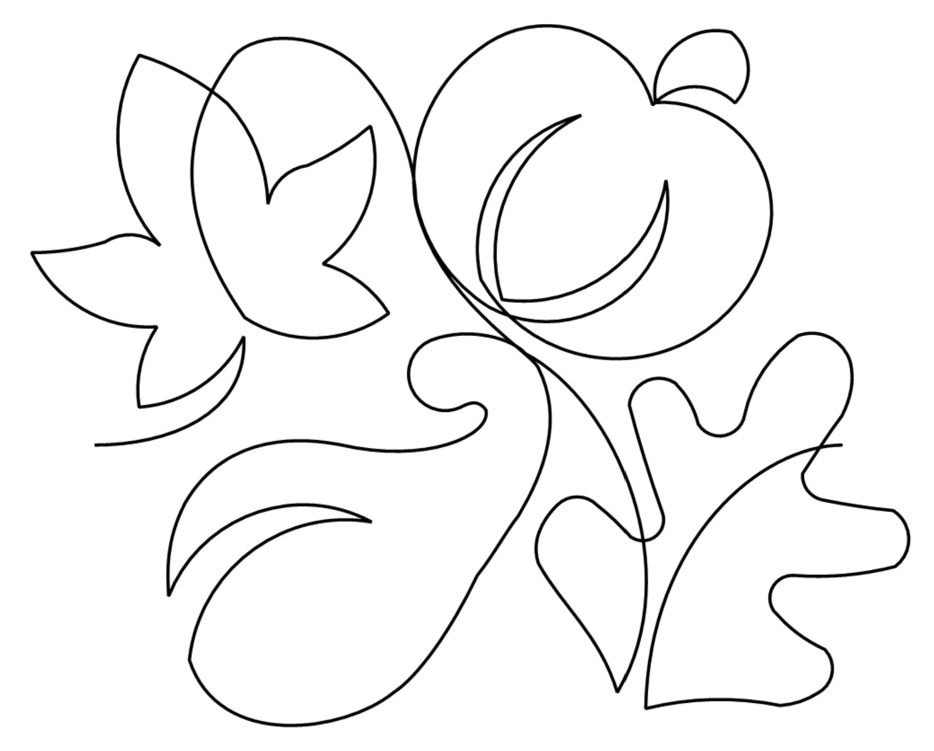 Harvest Time Digital E2E Pantograph for Quilting