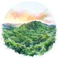 Hawaiian Paradise Fabric Panel 36