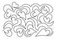 Heart Feathers Digital E2E Pantograph for Quilting