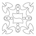 Hidden Flower Digital E2E Pantograph for Quilting