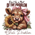 Highland Cow Problem Fabric Panel 1